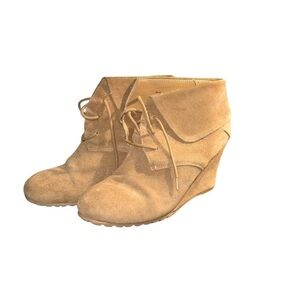 Nine West Suede Wedge Booties - Size 8.5M